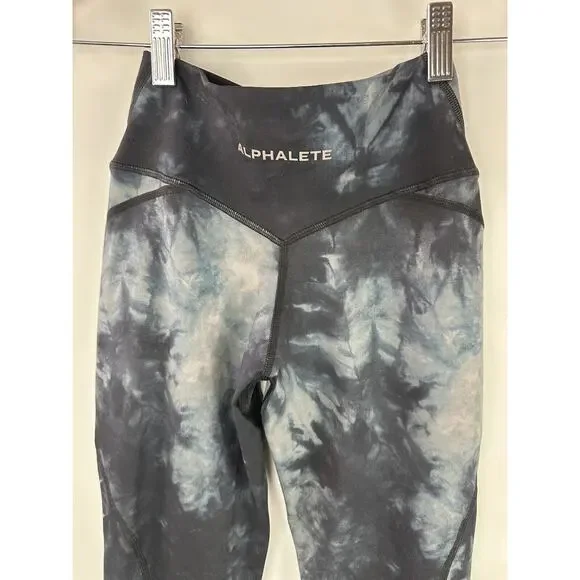 Alphalete All Purpose Legging Pants Blue Oil Strain Leggings No Size XXS or XS - Picture 8 of 9